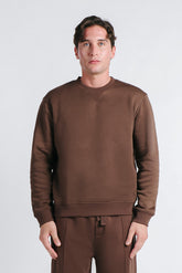 FELPA GIROCOLLO BASIC MARRONE